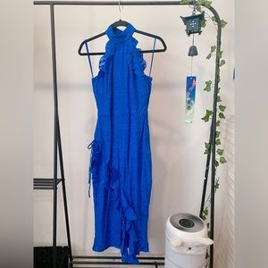 Saloni Merra Triangle Jacquard Dress with Lace Detail